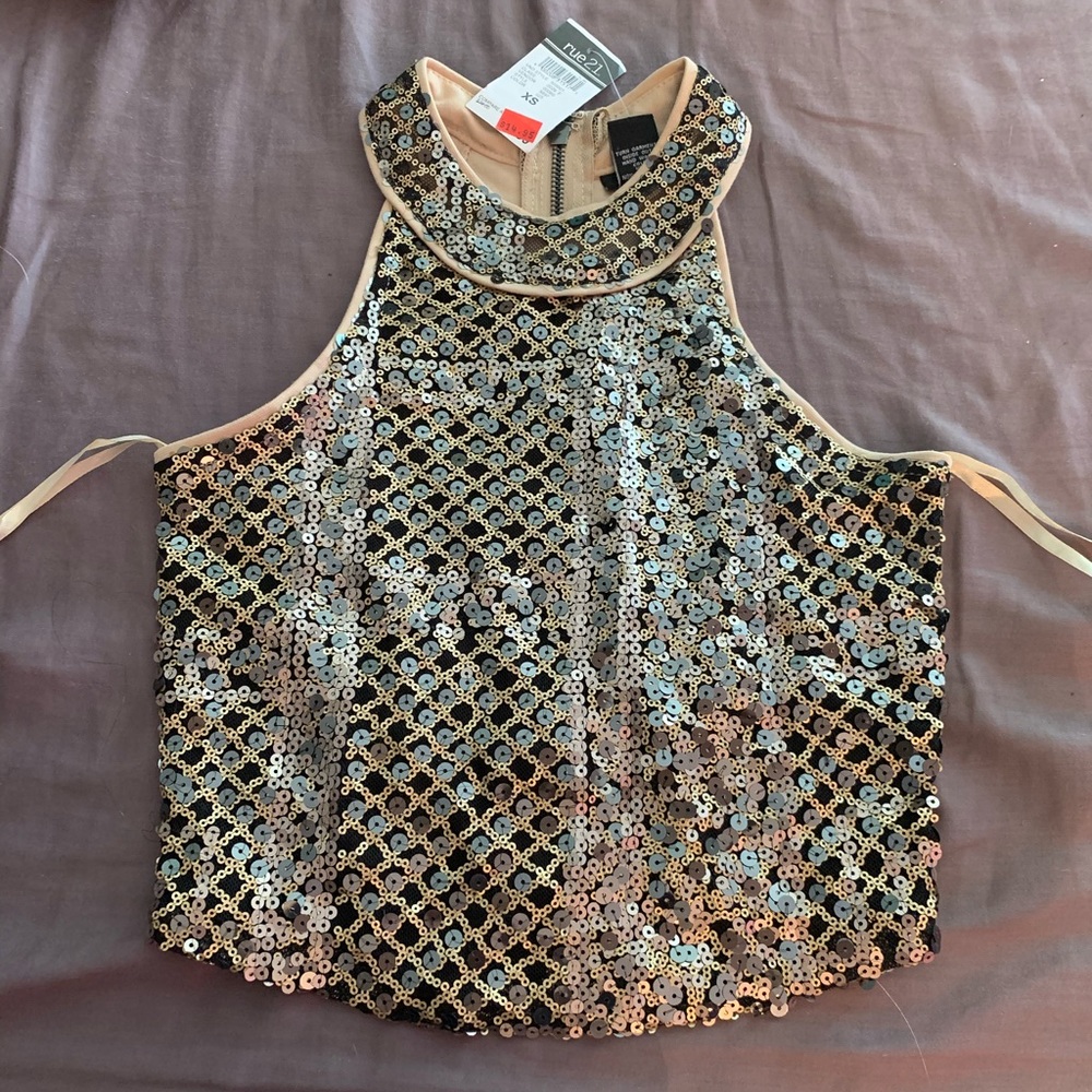 Sequin Crop Top